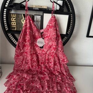 Boohoo Pink Patterned Dress